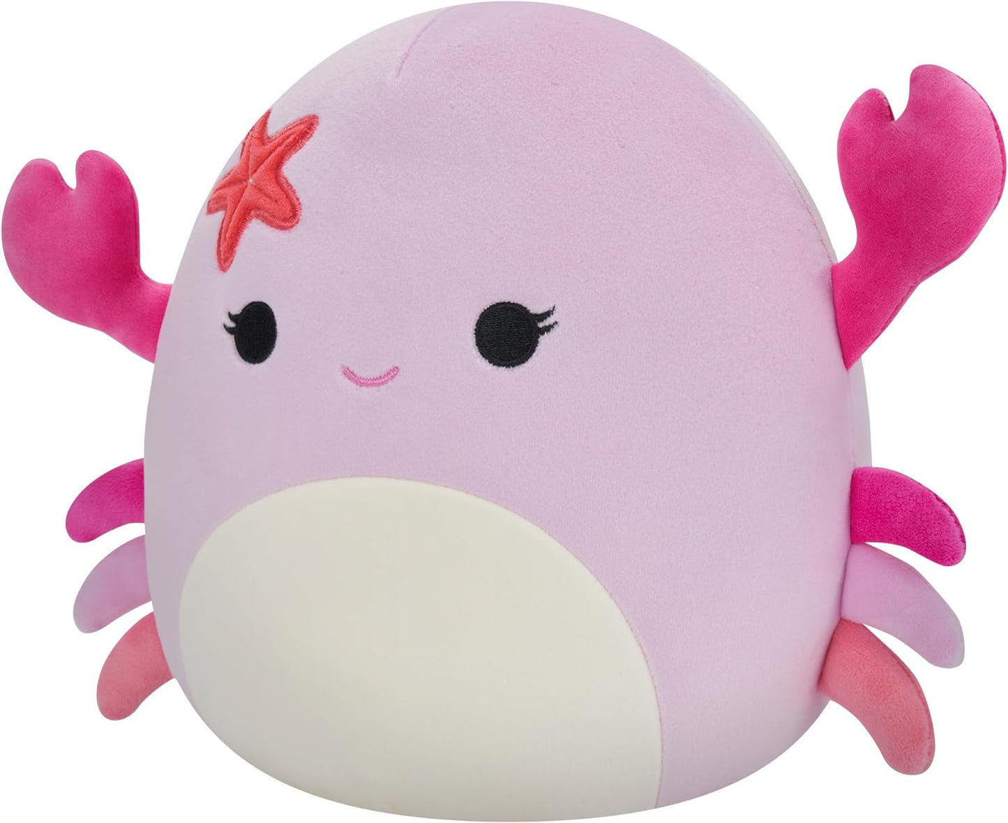 Squishmallows SQCR04093 Pink Crab 7,5" Adicione Cailey ao seu esquadrão, brinquedo de pelúcia ultramacio, pelúcia oficial Kellytoy
