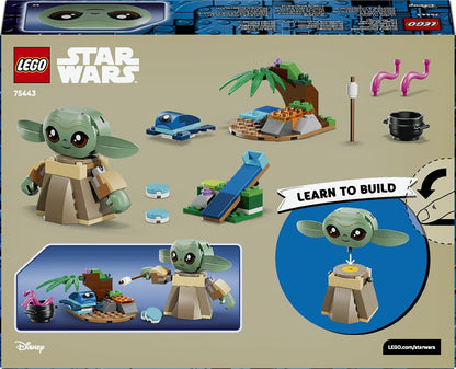 LEGO 75443 Star Wars Fazenda do Grogu - Brinquedo de Construção com Figura do Grogu e Sapo Sorgan, Catapulta e Macarons Azuis - Presente para Meninos e Meninas a partir de 4 Anos e Fãs de The Mandalorian
