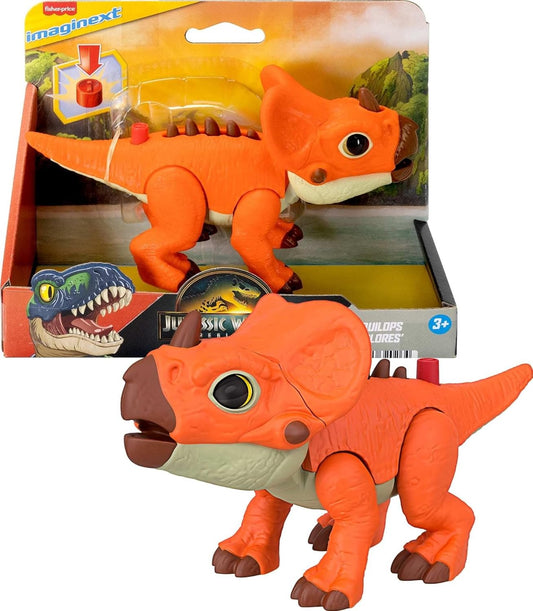 Fisher-Price Imaginext Jurassic World: Rebirth - Figura de Ação de Dinossauro com Movimento Ativado por Crianças e Espinhos Crescentes, Brinquedo Aquilos de 19,7 cm (7,75 polegadas), JGP99
