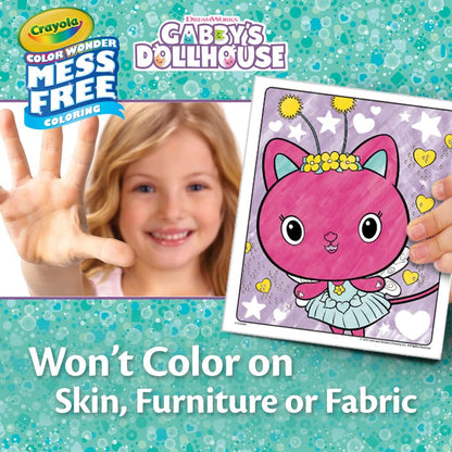 CRAYOLA Color Wonder - Casa de Bonecas da Gabby | Livro de Colorir Sem Sujeira (Inclui 18 Páginas para Colorir e 5 Canetinhas Mágicas Color Wonder) | Para Crianças a partir de 3 Anos