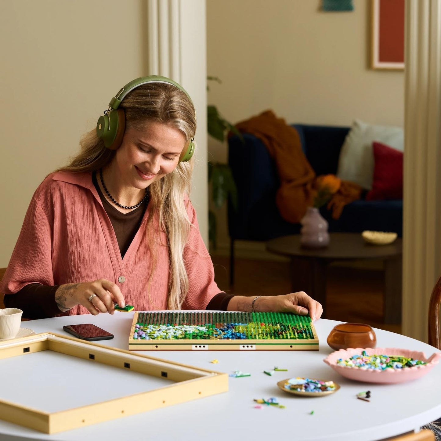 LEGO Art Claude Monet – Ponte sobre um Lago de Lírios-d'água - Arte de Parede 3D para Decoração de Casa - Kit de Modelo Impressionista para Adultos - Ideia de Presente DIY - 31220
