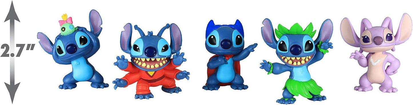 Disney, Conjunto de figuras colecionáveis do Stitch, da Lilo da com 5 peças, brinquedos infantis para crianças a partir de 3 anos da Just Play.