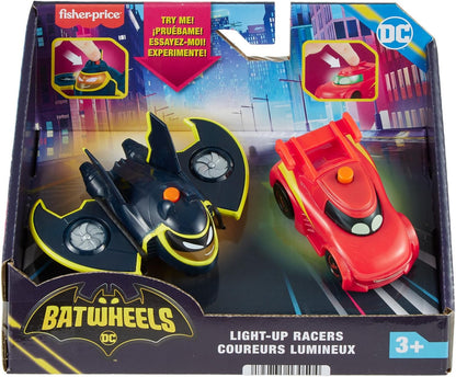 Fisher-Price DC Batwheels Carrinhos de Brinquedo com Luzes em Escala 1:55, Redbird e Batwing, Conjunto com 2 Carrinhos, Ideal para Crianças a partir de 3 Anos, HML26
