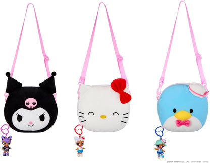 L.O.L. Surprise Loves Hello Kitty – Pelúcia Grande Reversível com Boneca | Boneca-Chaveiro Inclusa, 7 Surpresas, Hello Kitty, Kuromi ou Tuxedosam, Para Maiores de 4 Anos