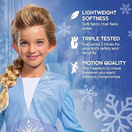 DISGUISE Fantasia oficial da Disney Frozen Elsa para meninas, fantasia infantil de Frozen, fantasias de princesa para meninas, fantasias do Dia Mundial do Livro para meninas