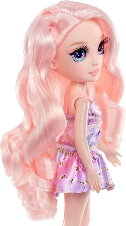 Boneca Rainbow High My Fashion Style - Bella - Boneca fashion rosa de 28 cm com roupa estilosa e bolsa elegante. Brincadeira, articulada, colecionável. Para crianças de 4 a 12 anos ou mais.