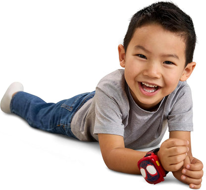 Relógio de Aprendizagem Giratório VTech Homem-Aranha e seus Incríveis Amigos, Relógio Oficial do Homem-Aranha com 4 Jogos Divertidos, Tela LCD, 9 Mostradores Digitais, Indicado para Crianças de 3, 4, 5+ Anos, Versão em Inglês