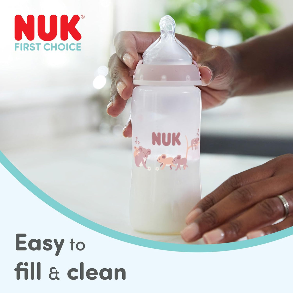 NUK Mamadeiras First Choice | 3+ meses | 240 ml | Mamadeira anticólica | Vidro | Indicador de controle de temperatura | Rainbow | Kit com 4 unidades