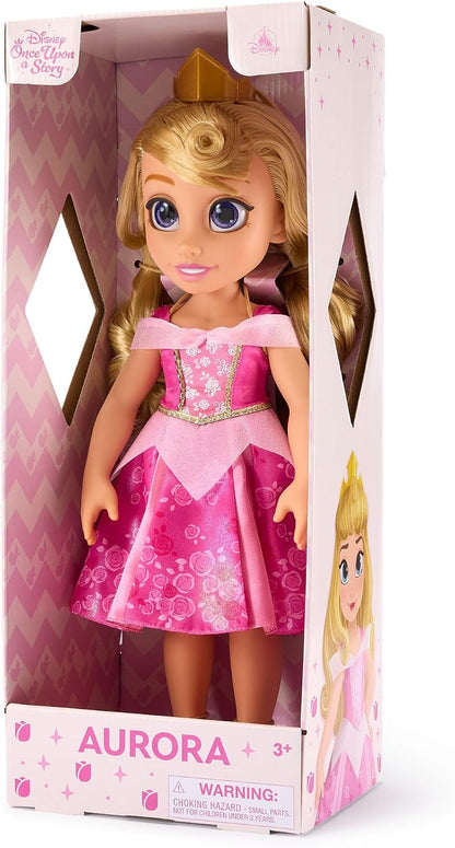 Disney Boneca Aurora Oficial da Store com Escova de Cabelo de Brinquedo, A Bela Adormecida, 40,5 cm / 16 pol., Coleção Once Upon a Story, Idade 3+