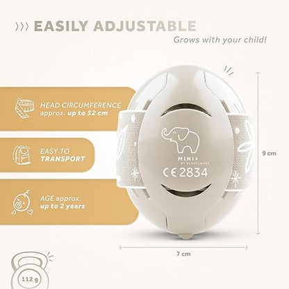 Schallwerk Protetores auriculares Mini+ para bebês de 0 a 36 meses - Proteção auditiva para crianças e bebês - Fones de ouvido com cancelamento de ruído, protetores auriculares para crianças de 2, 0 a 3 anos e de 6 a 12 meses