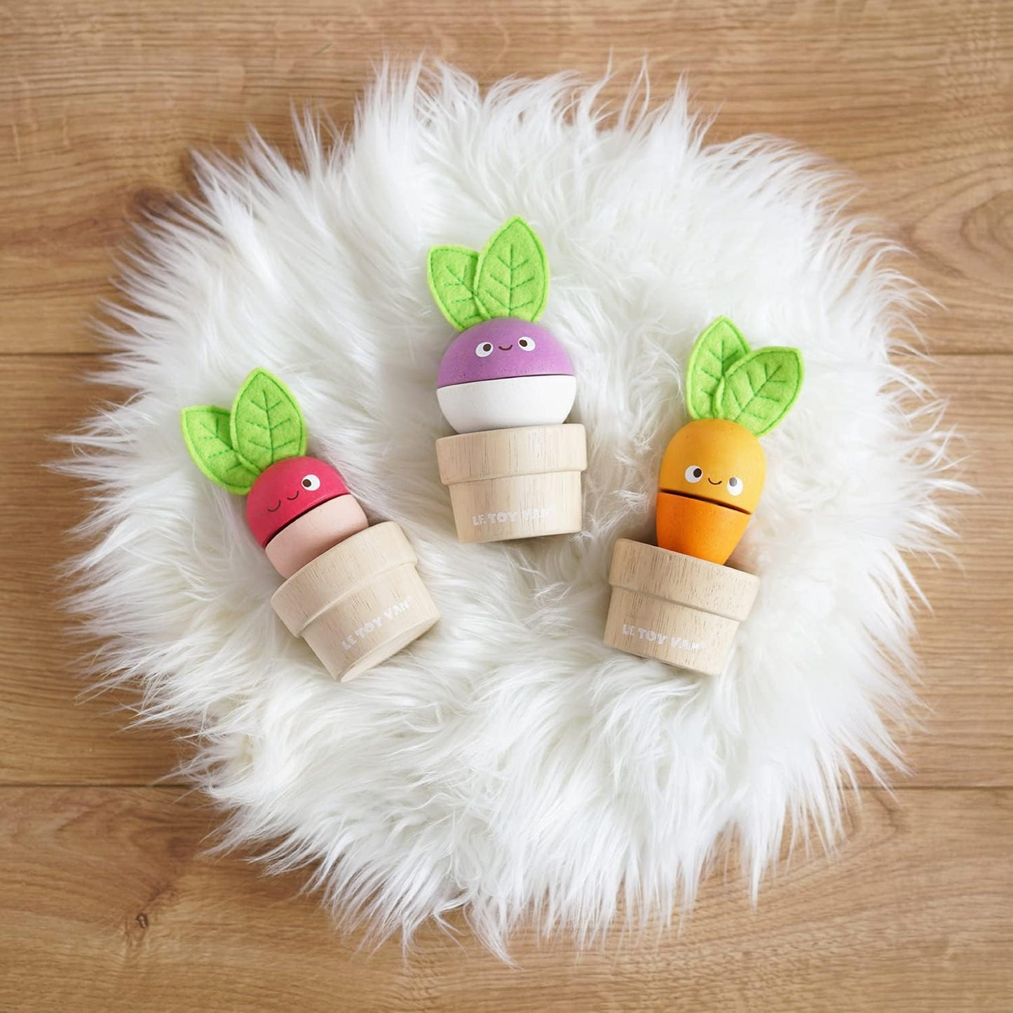 Le Toy Van - Brinquedo educacional de madeira Petilou My Stacking Garden | Brinquedo de aprendizagem infantil Montessori sensorial para bebês - adequado para mais de 12 meses