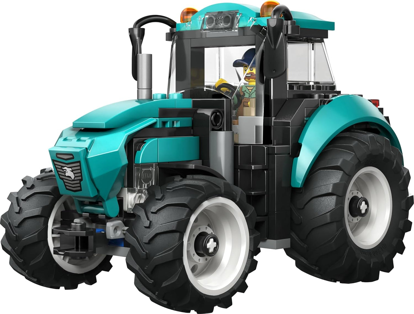 LEGO City Trator de Brinquedo - Kit de Construção de Modelo de Veículo Agrícola com Minifigura de Fazendeiro - Ideia de Presente de Aniversário para Meninos a partir de 6 Anos e Fãs de Engenharia - 60498