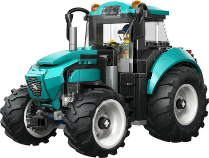 LEGO City Trator de Brinquedo - Kit de Construção de Modelo de Veículo Agrícola com Minifigura de Fazendeiro - Ideia de Presente de Aniversário para Meninos a partir de 6 Anos e Fãs de Engenharia - 60498