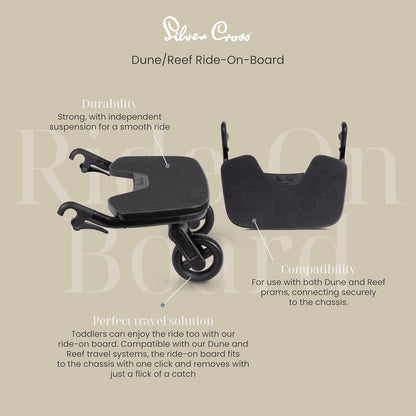 Silver Cross | Prancha de Passeio para Dunas/Recifes | Acessórios para Carrinho de Bebê | Sistema de Viagem Compacto | Máxima Aderência | Durável