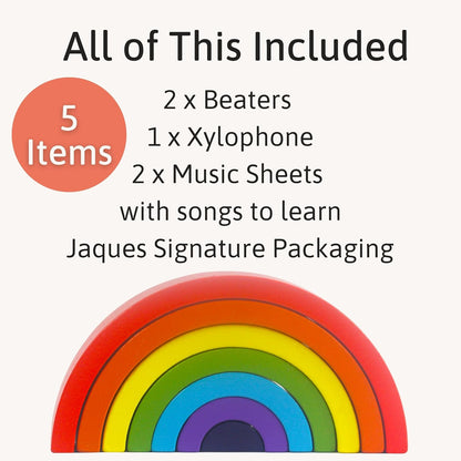 Jaques of London Brinquedo de empilhamento de madeira arco-íris | Brinquedos de madeira Montessori para crianças a partir de 1 ano | Jogos de empilhamento e equilíbrio para crianças pequenas | Desde 1795