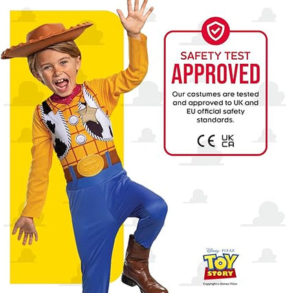 DISGUISE Disfraz oficial de Woody clásico de Disney para niños, incluye sombrero de Woody, disfraz de vaquero para niños, disfraz de Woody, disfraz de Toy Story, disfraces del Día Mundial del Libro para niños