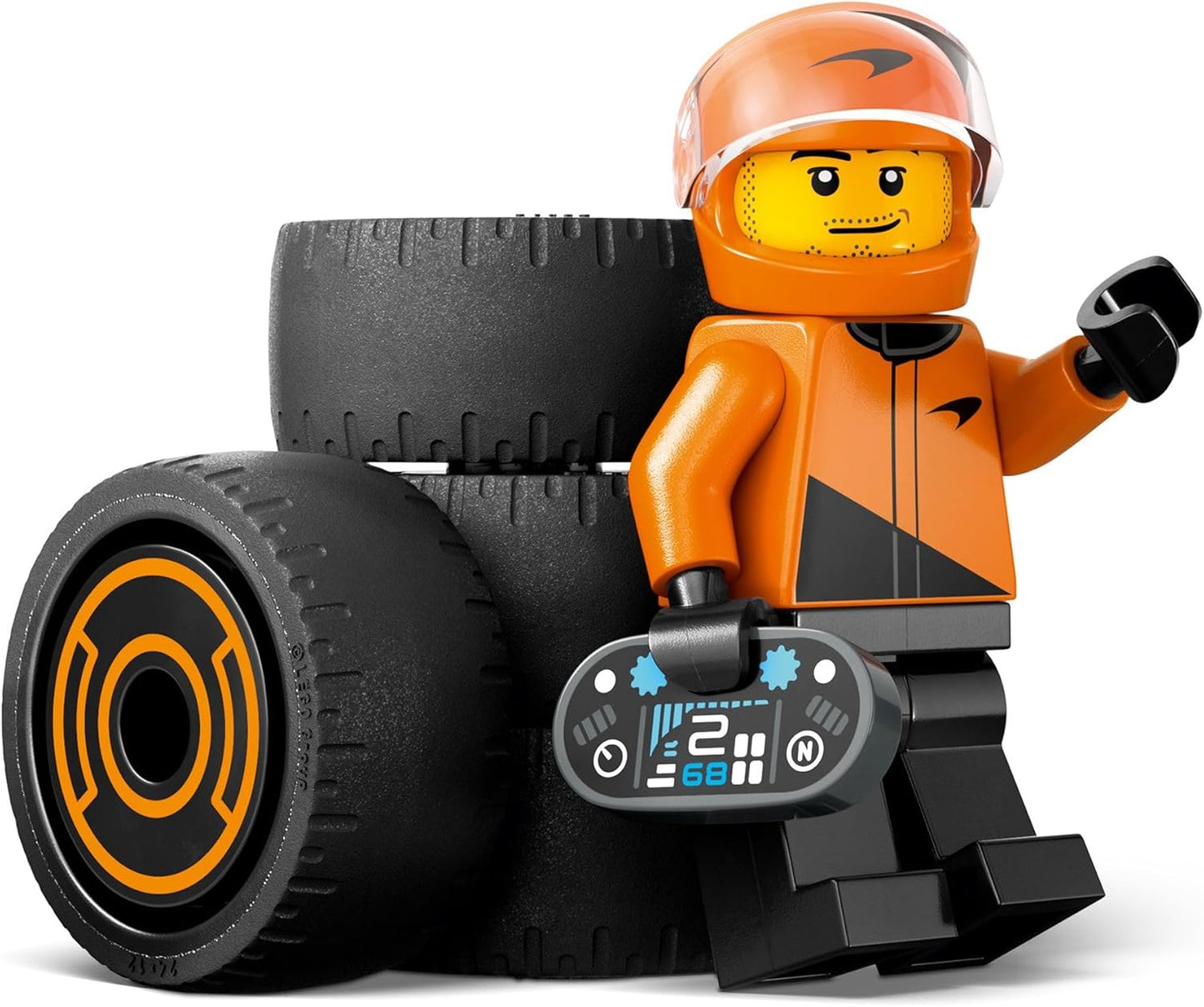 LEGO City F1 Driver com McLaren Race Car - Brinquedo de construção de Fórmula 1 com uma minifigura de piloto de corrida - Pequena ideia de presente de aniversário para meninos e meninas com mais de 6 anos ou fãs adultos de automobilismo