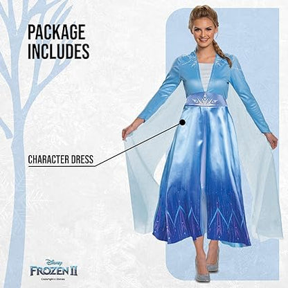 DISGUISE  Disney oficial premium congelado 2 viajando elsa clássico traje adulto, princesa vestir-se adulto
