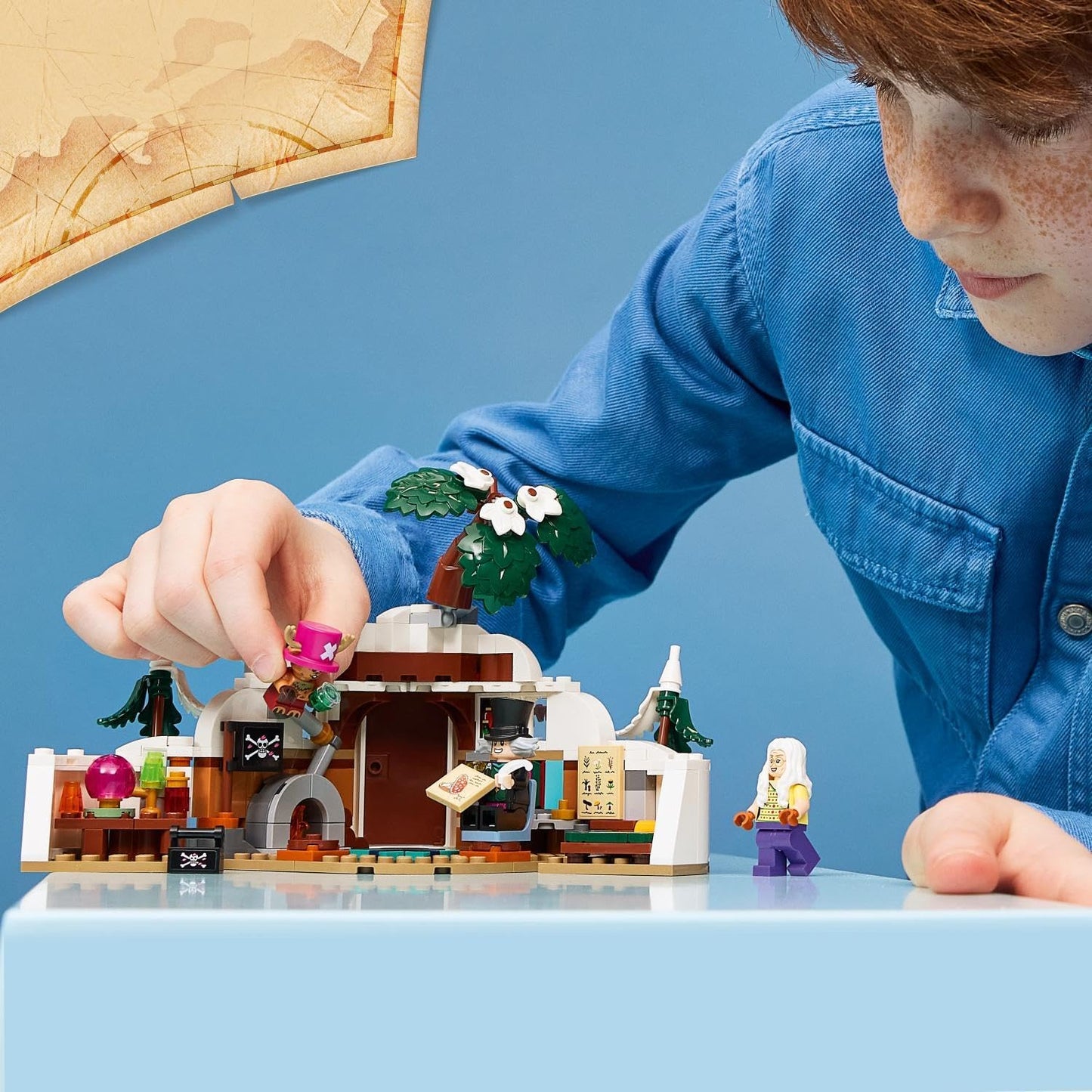 LEGO ONE PIECE Esconderijo do Dr. Hiriluk – Brinquedo colecionável com 3 minifiguras (incluindo Tony Tony Chopper) – Decoração para quarto infantil – Presente para meninos, meninas e fãs a partir de 9 anos – 75641
