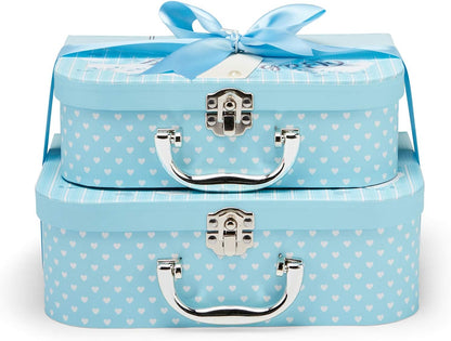 Cesta de presente para bebê recém-nascido - Caixas de lembrança embaladas à mão, urso de pelúcia macio, presente para bebê recém-nascido