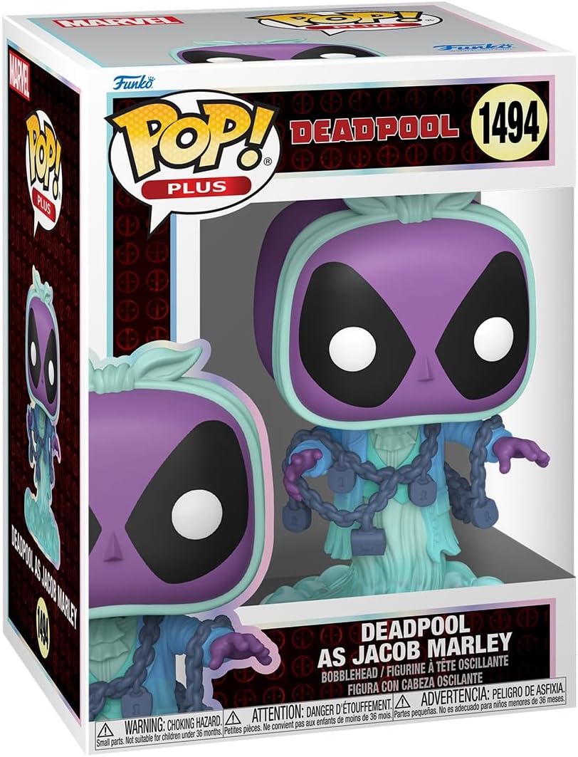 Funko Pop! Plus: Clássicos Literários do Deadpool Ghosr Christmas Past – Deadpool Ghosr Christmas Past Fantasma do Natal Passado - Figura de Vinil Colecionável - Ideia para Presente - Produtos Oficiais