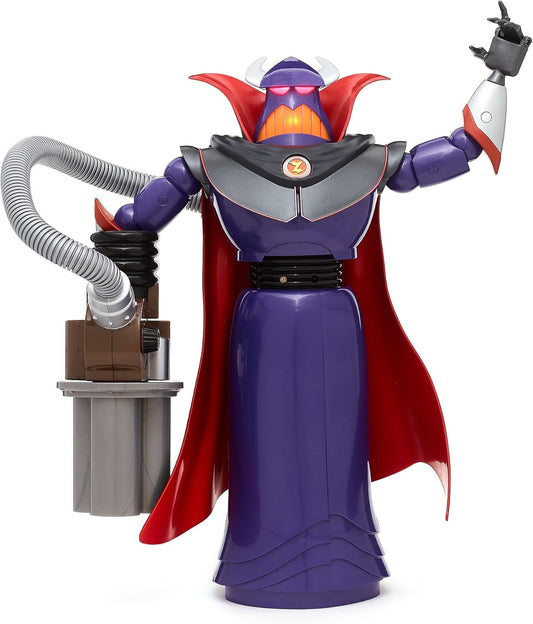 Disney Figura de ação interativa e falante do Imperador Zurg, oficial da Store, do filme Toy Story da Pixar, 38 cm/15 polegadas. Brinquedo do vilão com 9 frases em inglês, interage com outros personagens, para crianças a partir de 3 anos.