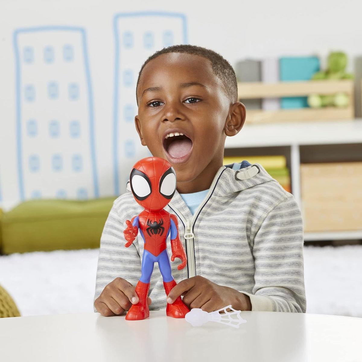 Marvel Figura de Ação Spidey e Sua Equipe Espetacular – Spidey em Tamanho Gigante (22,5 cm) – Brinquedo de Super-Herói Pré-Escolar para Crianças a Partir de 3 Anos
