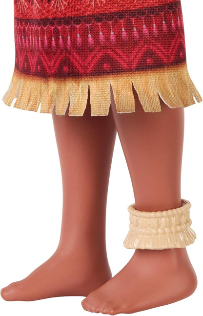 Boneca Fashion Disney Moana 2 com Visual Característico | Boneca Articulada com Roupa Removível e Acessórios de Colar e Tornozeleira, Inspirada no Filme Disney Moana 2, JBT33