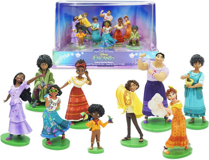 Disney Store Playset oficial de estatuetas Encanto Deluxe, Encanto, 9 peças, figuras detalhadas do Encanto, incluindo Mirabel, Dolores, Camilo, Bruno, Antonio, Luisa, Isabela, Julietta e Pepa, para maiores de 3 anos