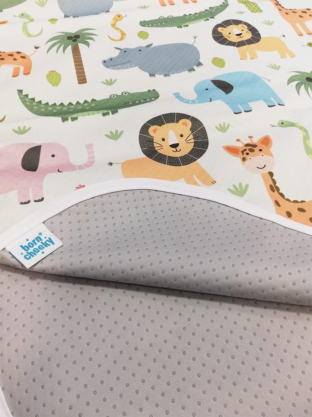 Born Cheeky Tapete Woodland Splash para cadeira alta grande 51 "antiderrapante à prova d'água lavável Splat Mat para bebê criança desmame de cadeira alta, artesanato bagunçado e sessões de brincadeira fácil de limpar