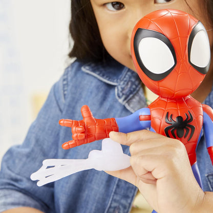 Homem-Aranha e seus Incríveis Amigos Marvel - Conjunto com 3 Figuras de Ação Superdimensionadas de 22,5 cm