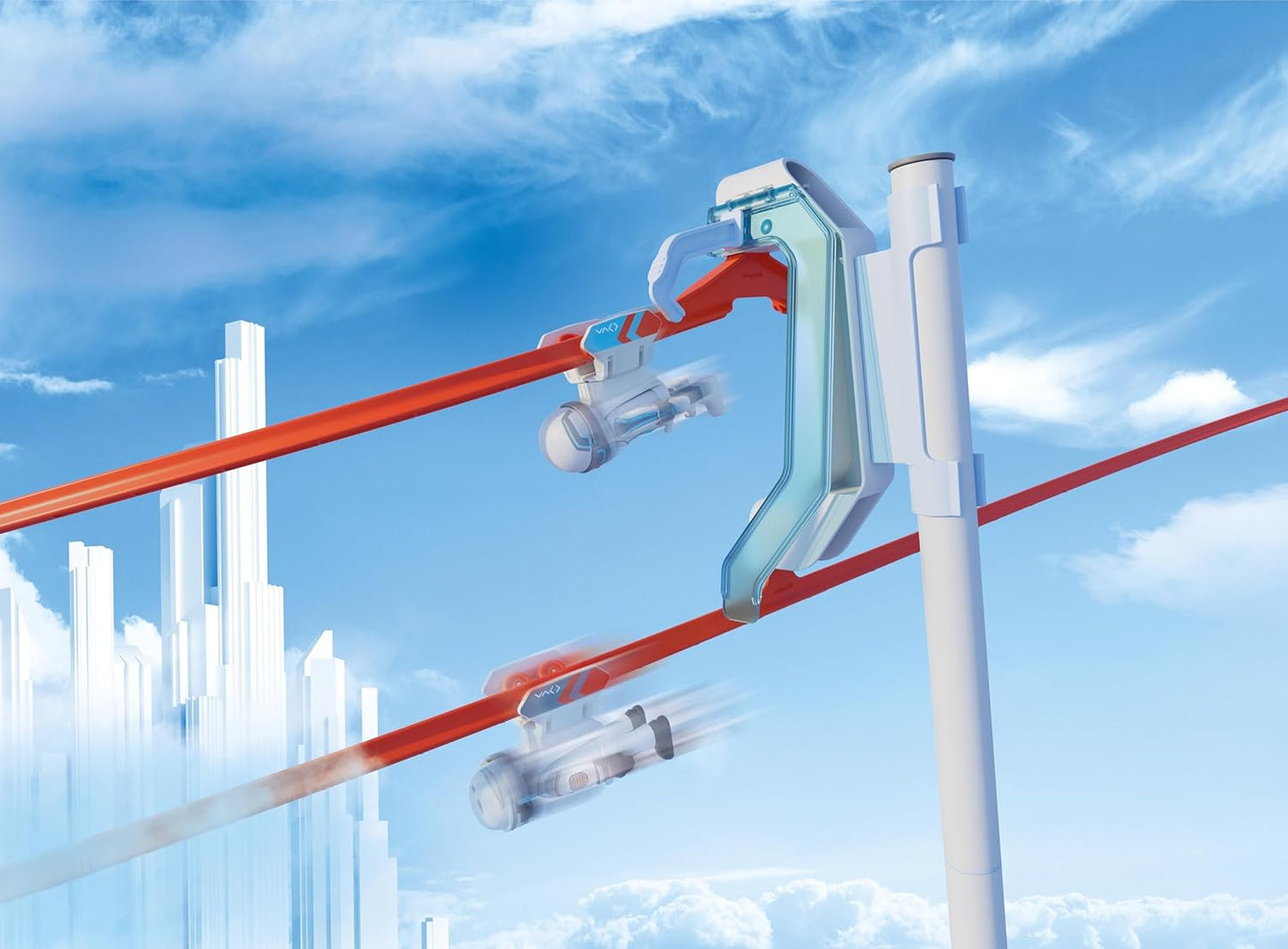 Sky Trails no céu | Chute inicial | Doppelstart automático para sequências paralelas | Crianças perfeitas para crianças a partir de 7 anos | 72060