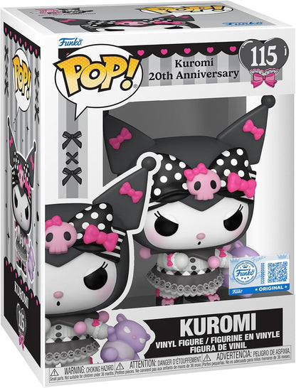 Funko Pop! Sanrio: Hello Kitty - (Kuromi + 20th) - Kuromi - (Peças S) - Figura de vinil colecionável - Ideia de presente - Produtos oficiais - Brinquedos para crianças e adultos - Fãs de anime