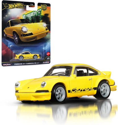 Hot Wheels Premium Porsche 911 Carrera RS, Veículos Car Culture Circuit Legends para Crianças a partir de 3 Anos e Fãs e Colecionadores Adultos, Coleção Premium de Veículos Car Culture em Escala 1:64, HRW07