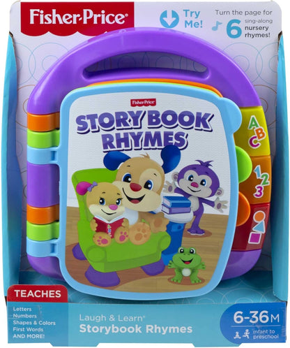 Fisher-Price Brinquedo educativo com histórias, rimas, luzes e música para bebês e crianças pequenas, versão em inglês britânico "Laugh & Learn", CDH26