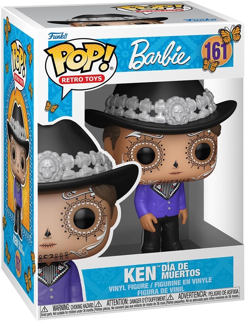 Funko Pop! Brinquedos retrô: Barbie Dia de Los Muertos - Ken - Figura de vinil colecionável - Ideia para presente - Produtos oficiais - Brinquedos para crianças e adultos - Ícones de anúncios para fãs - Figura modelo para colecionadores e exibição