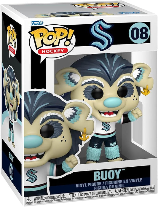 Funko Pop! Mascotes da NHL: Kraken, Buoy, Mascotes e Marcas da NHL, Figura de Vinil Colecionável, Ideia de Presente, Produtos Oficiais, Brinquedos para Crianças e Adultos, Fãs de Esportes, Figura Modelo para Colecionadores