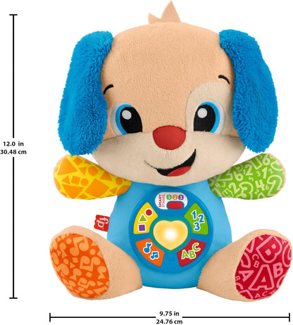 Fisher-Price Brinquedo de Pelúcia Educativo Musical Smart Stages Laugh & Learn JFD26 para Bebês a partir de 6 Meses, Versão Multilíngue: Italiano, Espanhol, Português e Inglês
