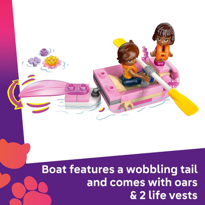 LEGO Friends Barco de Aventura do Axolote - Inclui 2 mini bonecas, 2 figuras de animais fofos, plantas, flores e acessórios - Presente de aniversário para meninas a partir de 5 anos - 42681