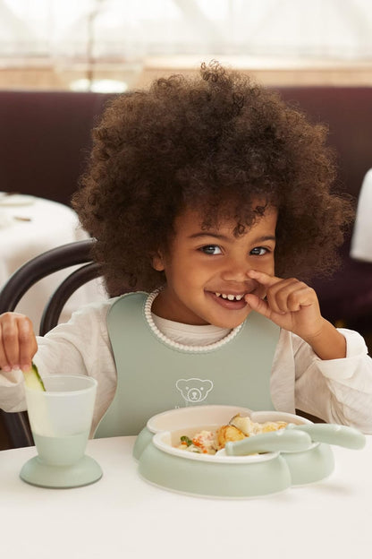 BabyBjörn Vajilla para bebé, 5 piezas, verde polvo