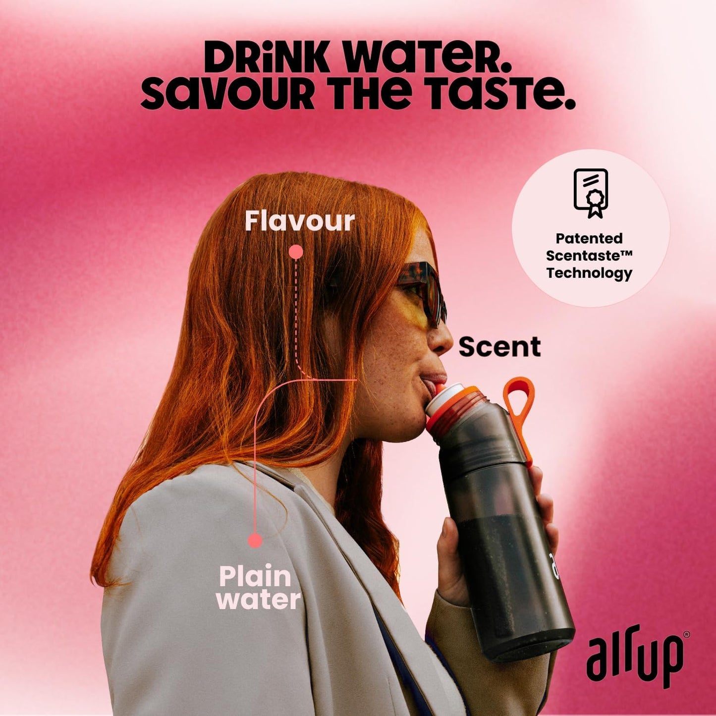 air up® 3 Cápsulas Cereja | Conjunto Degustação de Cápsulas de Sabor para 15 litros de Água sem Açúcar Sabor: Cereja | Para garrafa air up® original