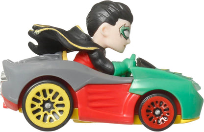 Hot Wheels RacerVerse, conjunto de 4 carrinhos de brinquedo em escala 1:64, otimizados para pistas Hot Wheels, com personagens da cultura pop como pilotos, HKD33