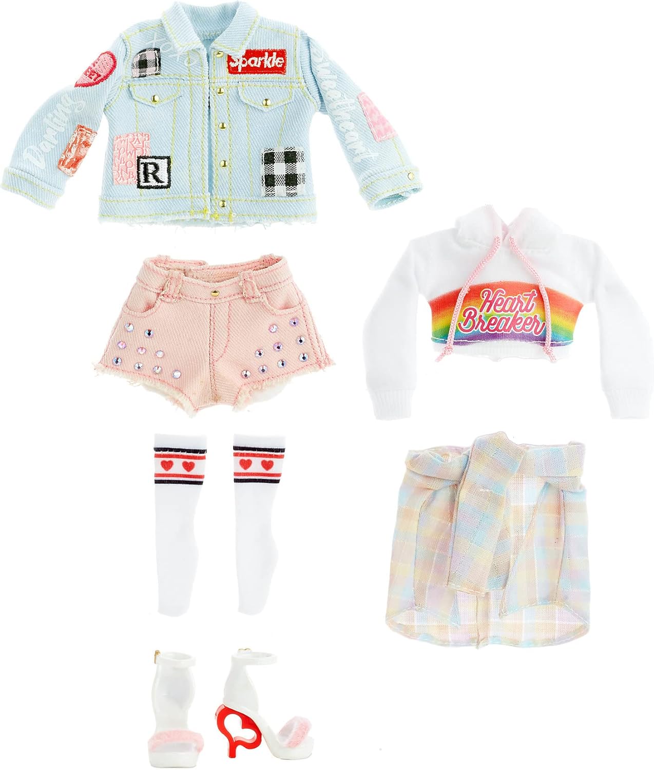 Bonecas colecionáveis Rainbow High - Roupas de grife, acessórios e suporte - 2 conjuntos completos - para crianças a partir de 5 anos - Kia Hart, Rose