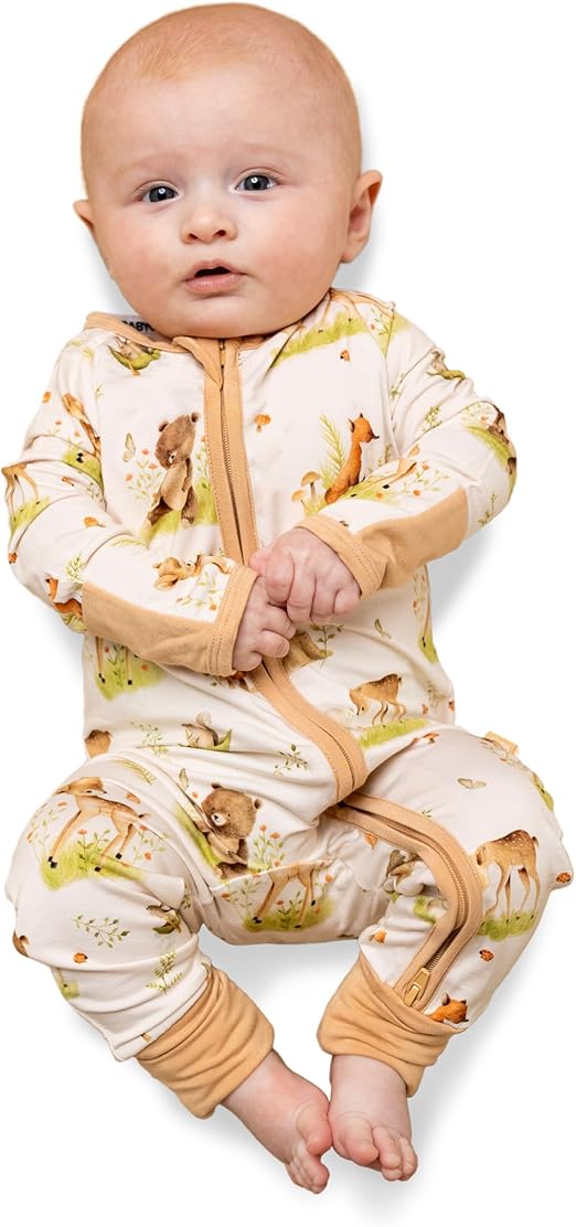 BABYGO Macacão Baby Grow com zíper 95% bambu | Meninos Meninas e Unissex 0 mês