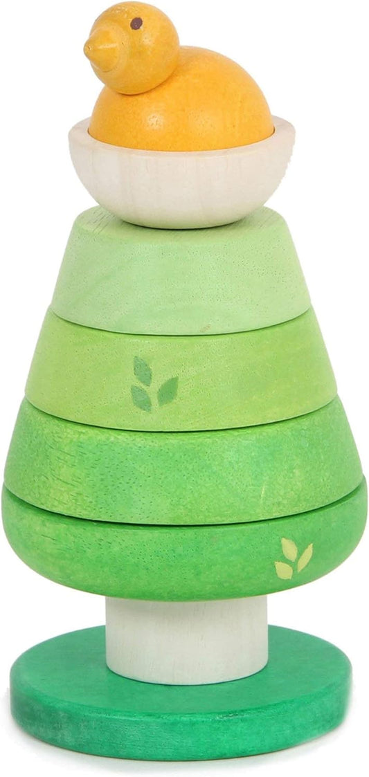 Le Toy Van - Petilou Tree Top Stacker Juguete de actividad educativa apilable de madera | Apto para edades de 12 meses en adelante.