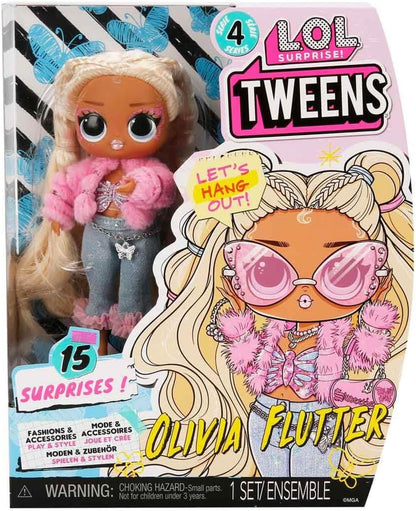 LOL Surprise Boneca fashion Tweens Série 4 - OLIVIA FLUTTER - Unbox 15 surpresas e acessórios fabulosos - Ótimo presente para crianças de 4 anos ou mais
