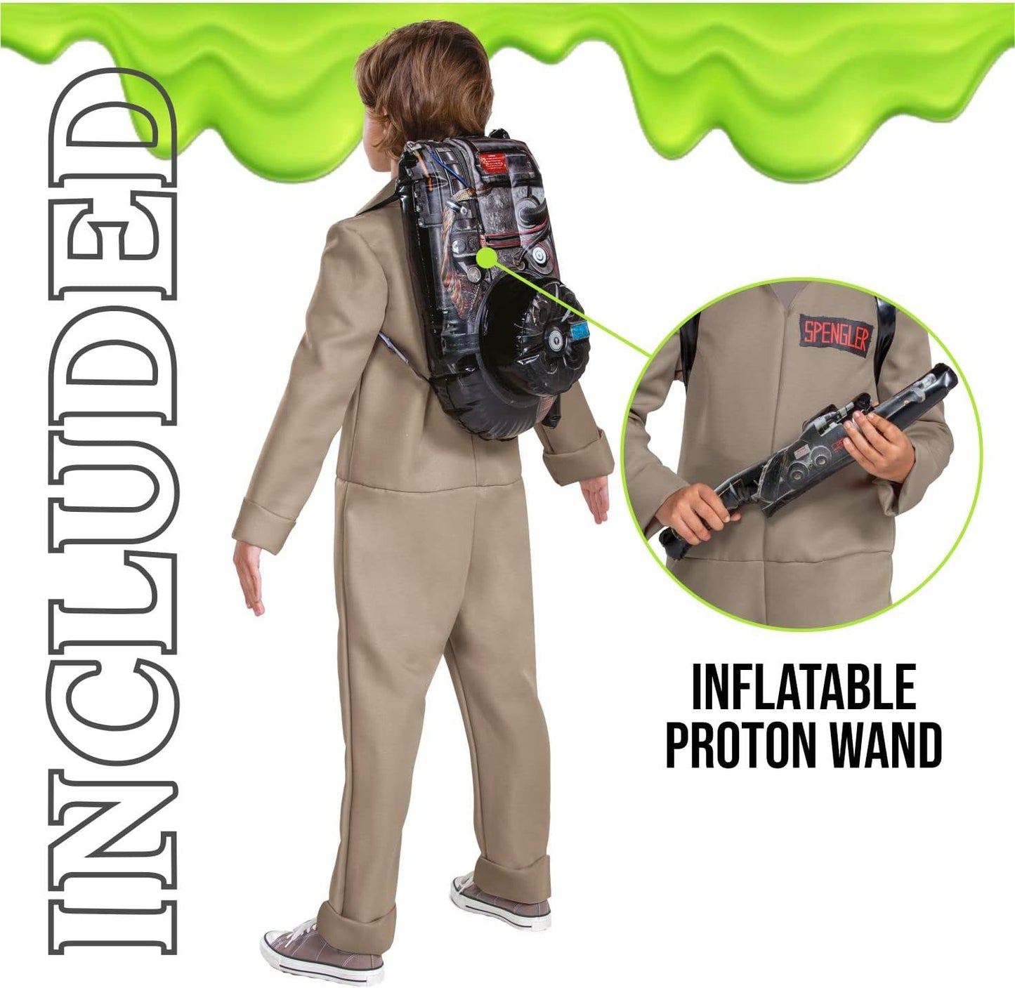 DISGUISEPacote de prótons Ghostbusters do filme da vida após a morte com varinha, brinquedos infláveis para crianças tamanho único