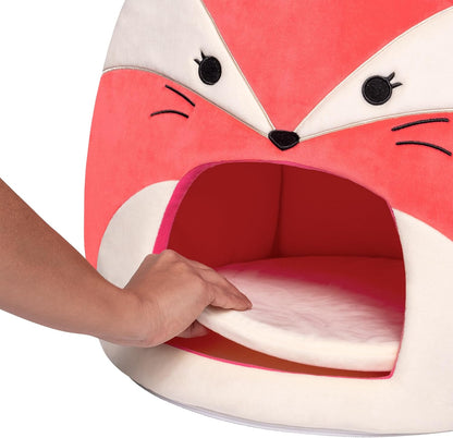 Squishmallows Original 16 polegadas Fifi the Fox Squishmallows Pet Cat Cave - Ultrasoft Oficial Jazwares Cama para animais de estimação, cama para cães pequenos, caverna para cães
