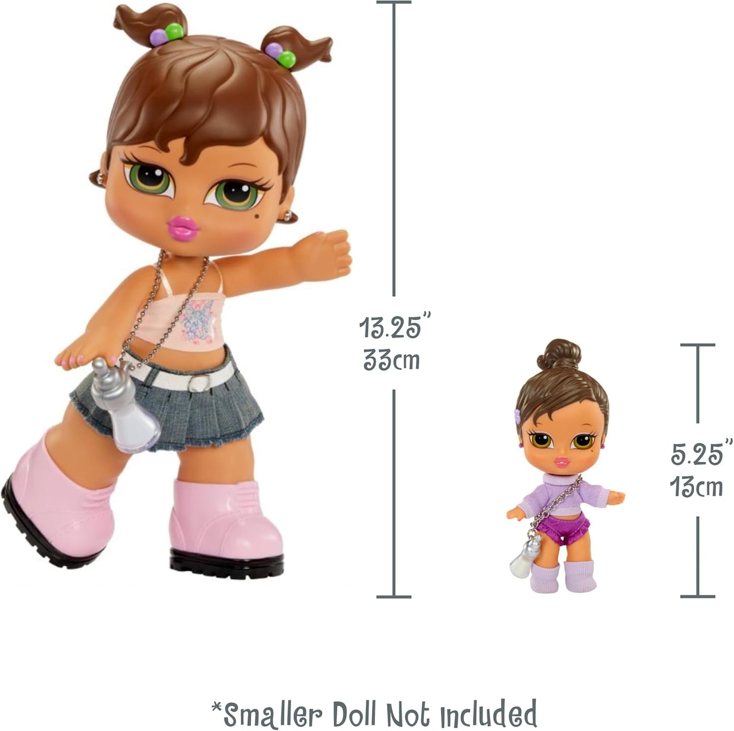 Bratz Big Babyz Yasmin - Boneca colecionável grande de 34 cm, vem com um bichinho de estimação, acessórios e roupas de verdade.