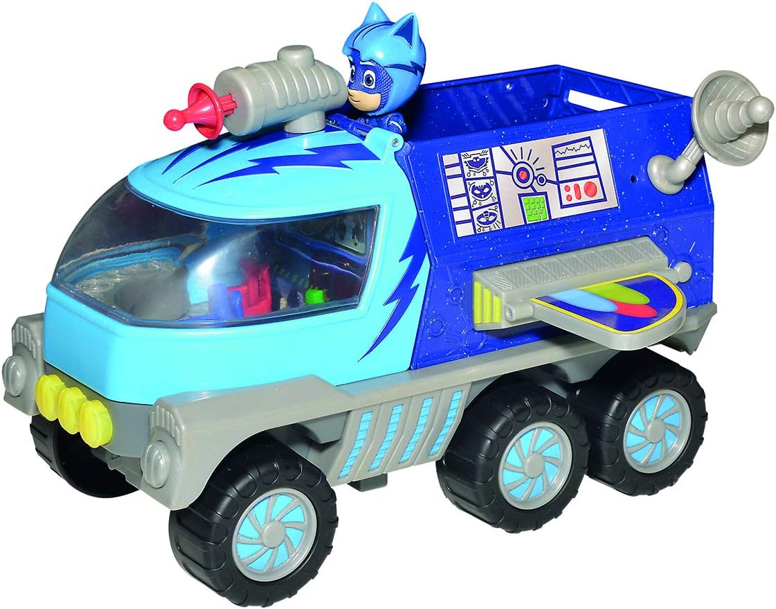 PJ Masks Simba Moon Rover com figura do Catboy, luz, som e função de disparo – 27 cm de altura, para crianças a partir de 3 anos